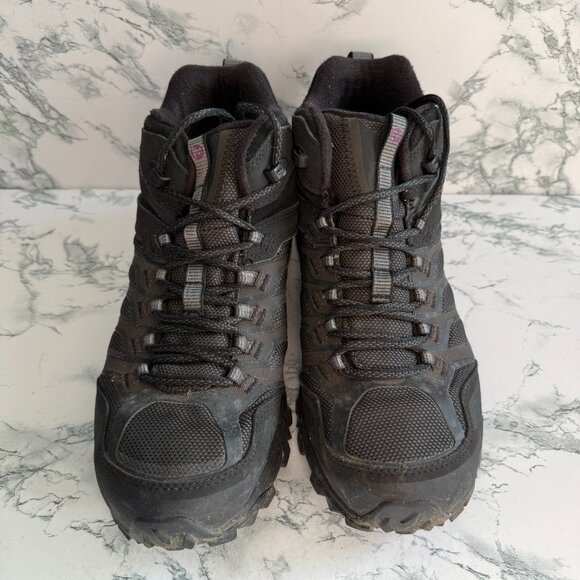 Merrell Women 10 Moab FST ICE Thermo Boot Black Vibram Sole Hiking Winter Shoe - Picture 3 of 9